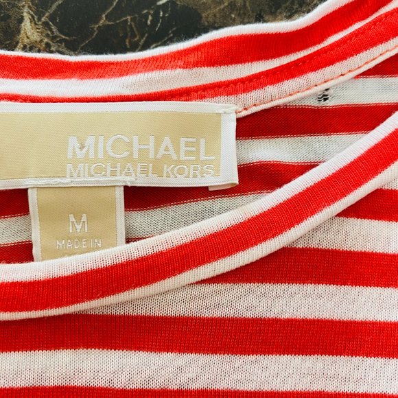 MICHAEL KORS Top M short sleeve red white gold - Picture 11 of 13